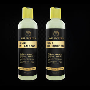 SMP Secrets Proven-SMP "Shampoo & Conditioner Set, Clinically Proven, For Men With SMP, Natural Shampoo, 16oz Pack of 2